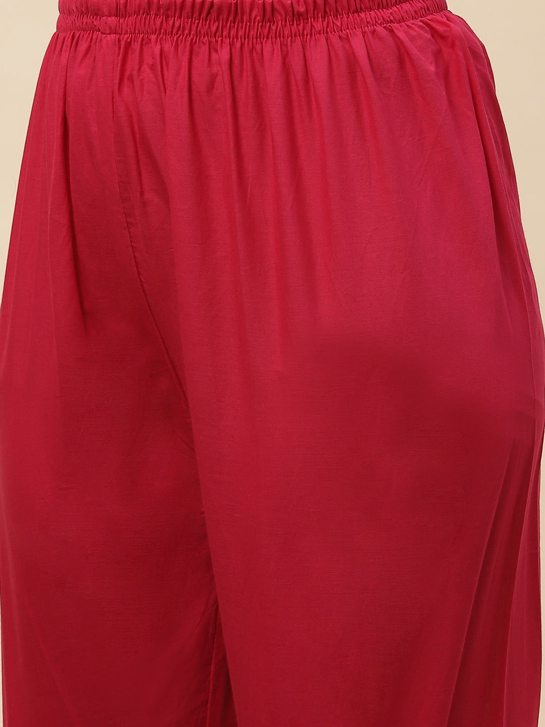 Neck Embroidered Chanderi Kurta With Pants &amp; Dupatta