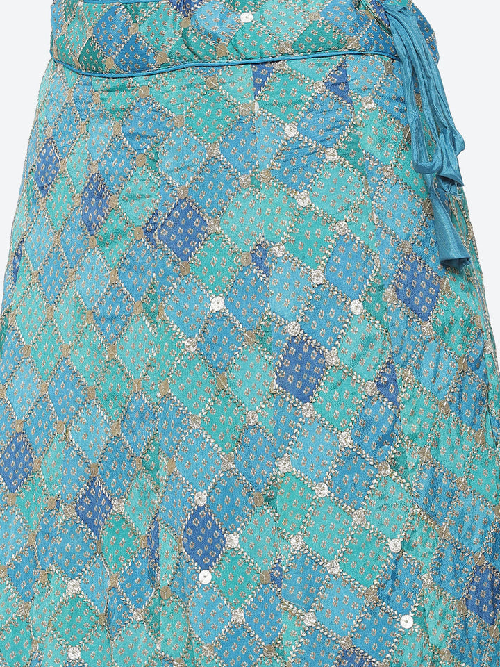 Sequence Work Georgette Choli With Lehenga &amp; Net Dupatta