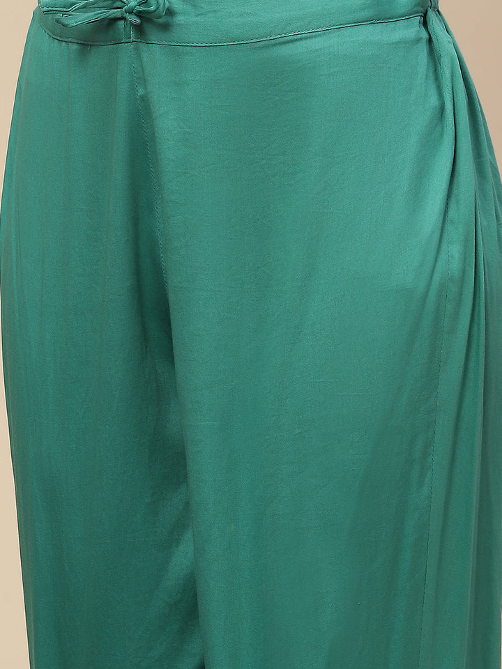 Resham Booti Cotton Kurta With Pants &amp; Dupatta
