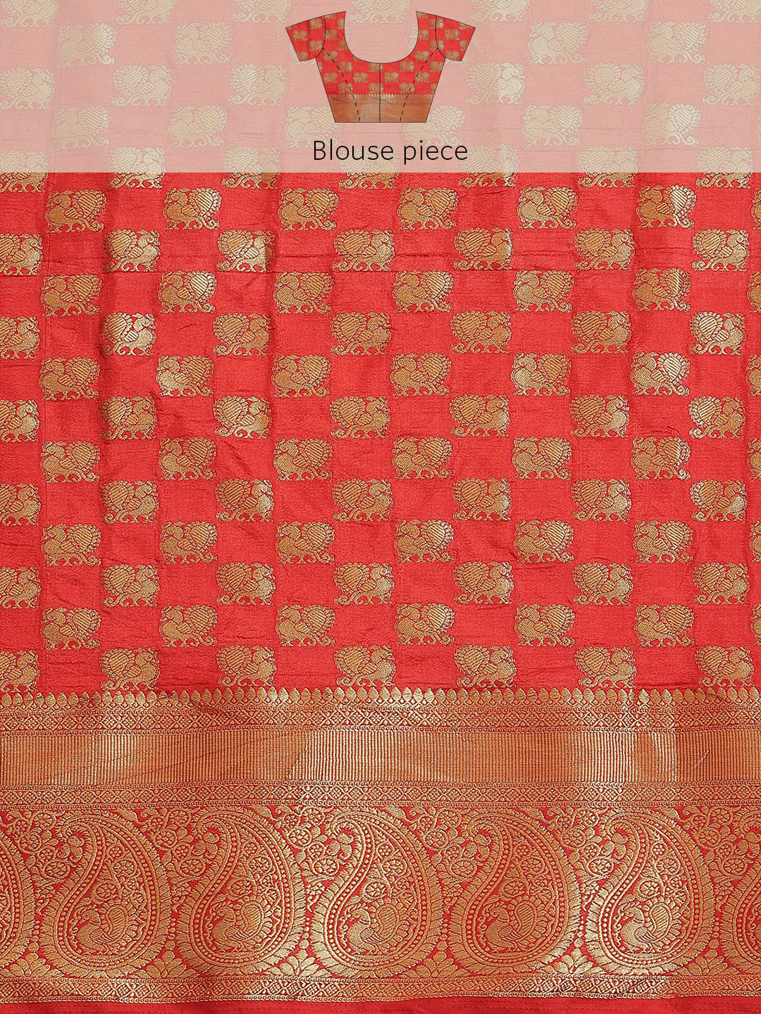 Zari Border Booti Art Handloom Woven Saree