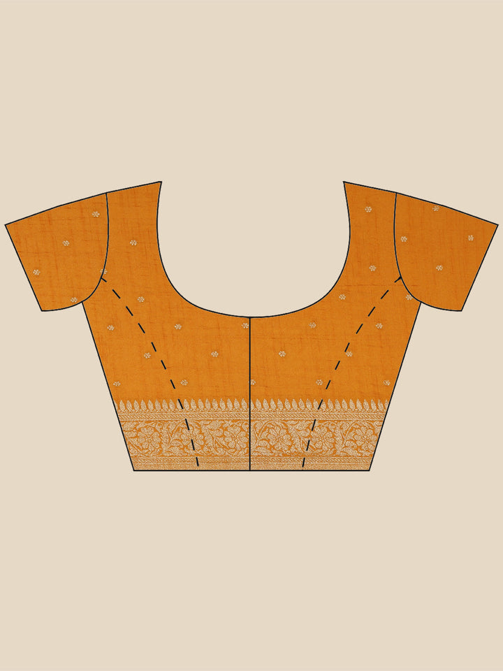 Zari Jaal Tussar Silk Plain Saree