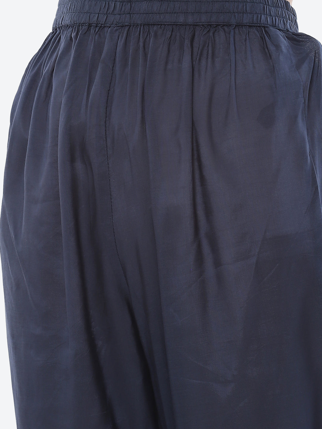 Mirror Work &amp; Printed Muslin Kurta With Pant &amp; Chiffon Dupatta