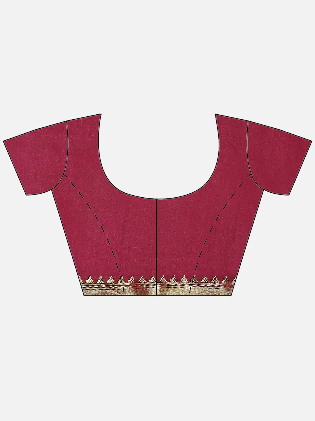 Plain Zari Border Handloom Woven Saree
