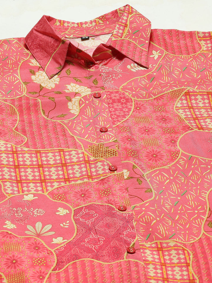 Printed Muslin Kurti With Pants