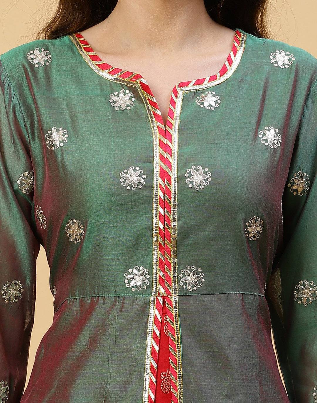 Printed Cotton Anarkali Kurti With Pant