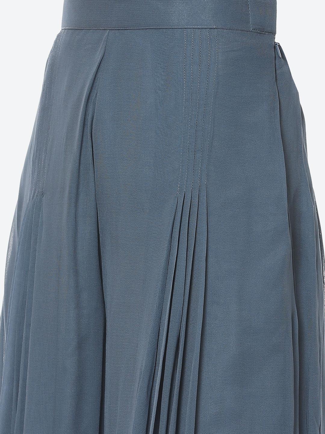 Resham Jaal Georgette Kurta With Palazzo &amp; Dupatta