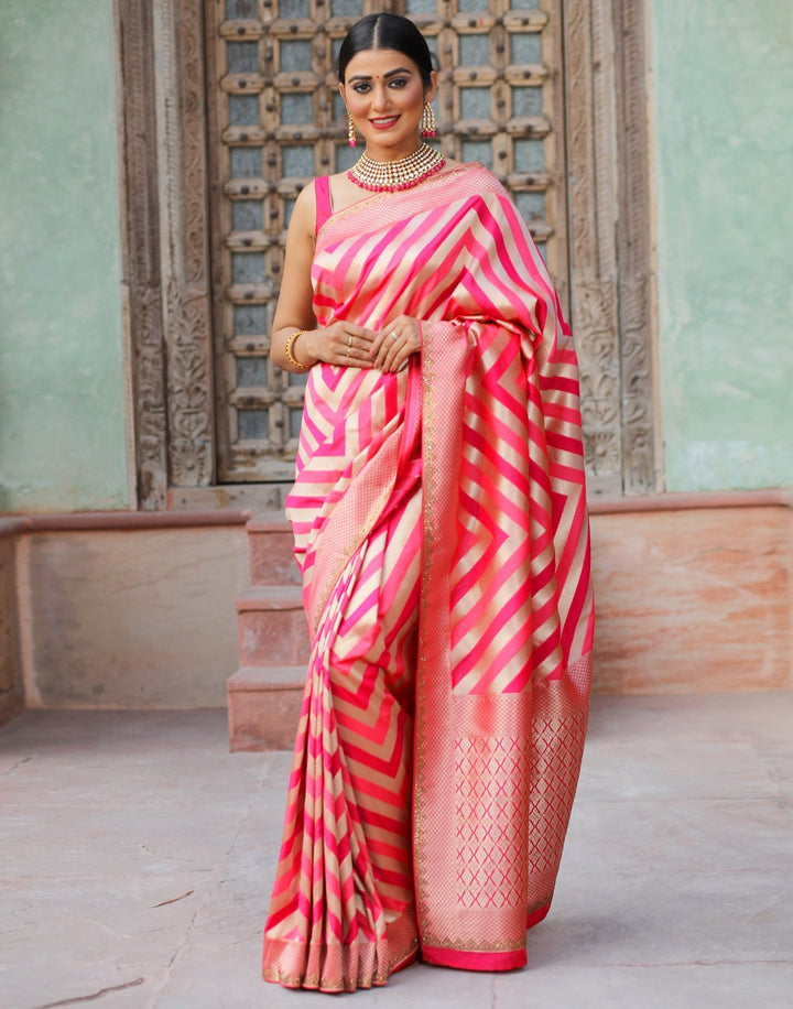 Banarasi Gajari Silk Saree