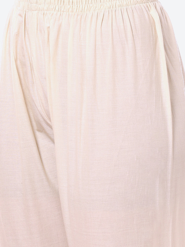 Zari Embroidered Cotton Kurta With Pant