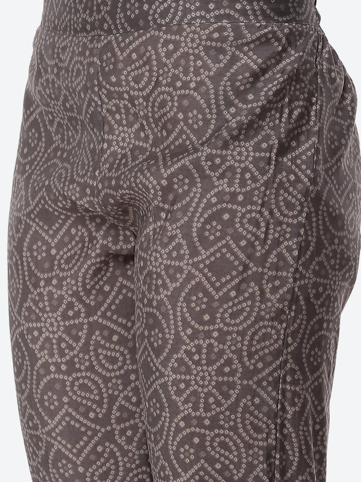 Cotton Muslin Printed Kurti With Pant And Dupatta
