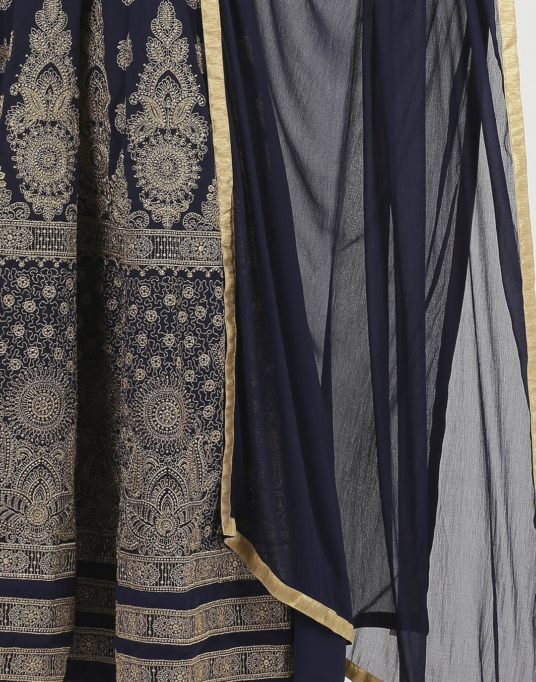 MBZ Meena Bazaar-Navy Blue Georgette Salwar Kameez