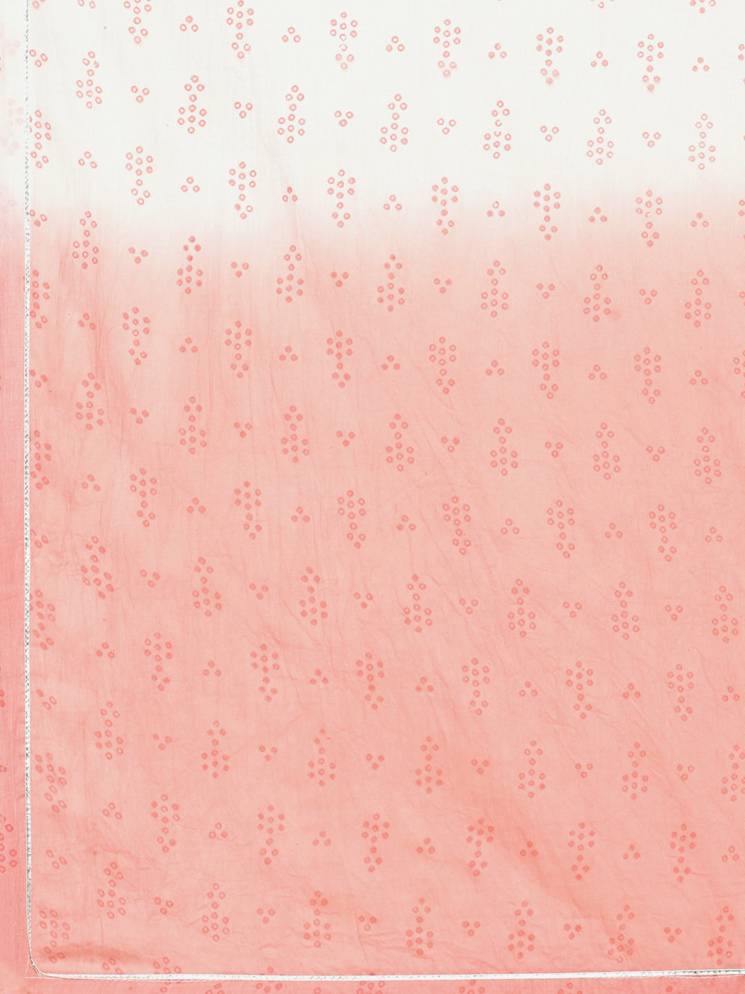 Bandhani Mirror Work Cotton Kurta With Pant &amp; Cotton Dupatta