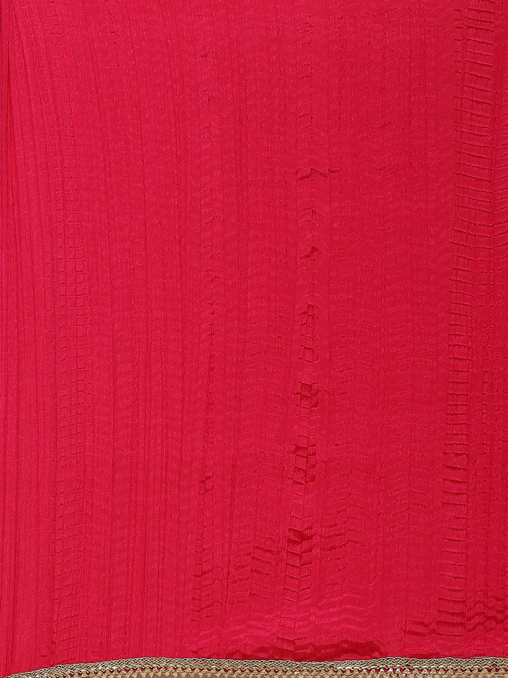 Banarasi Cotton Kurta With Pants &amp; Silk Dupatta
