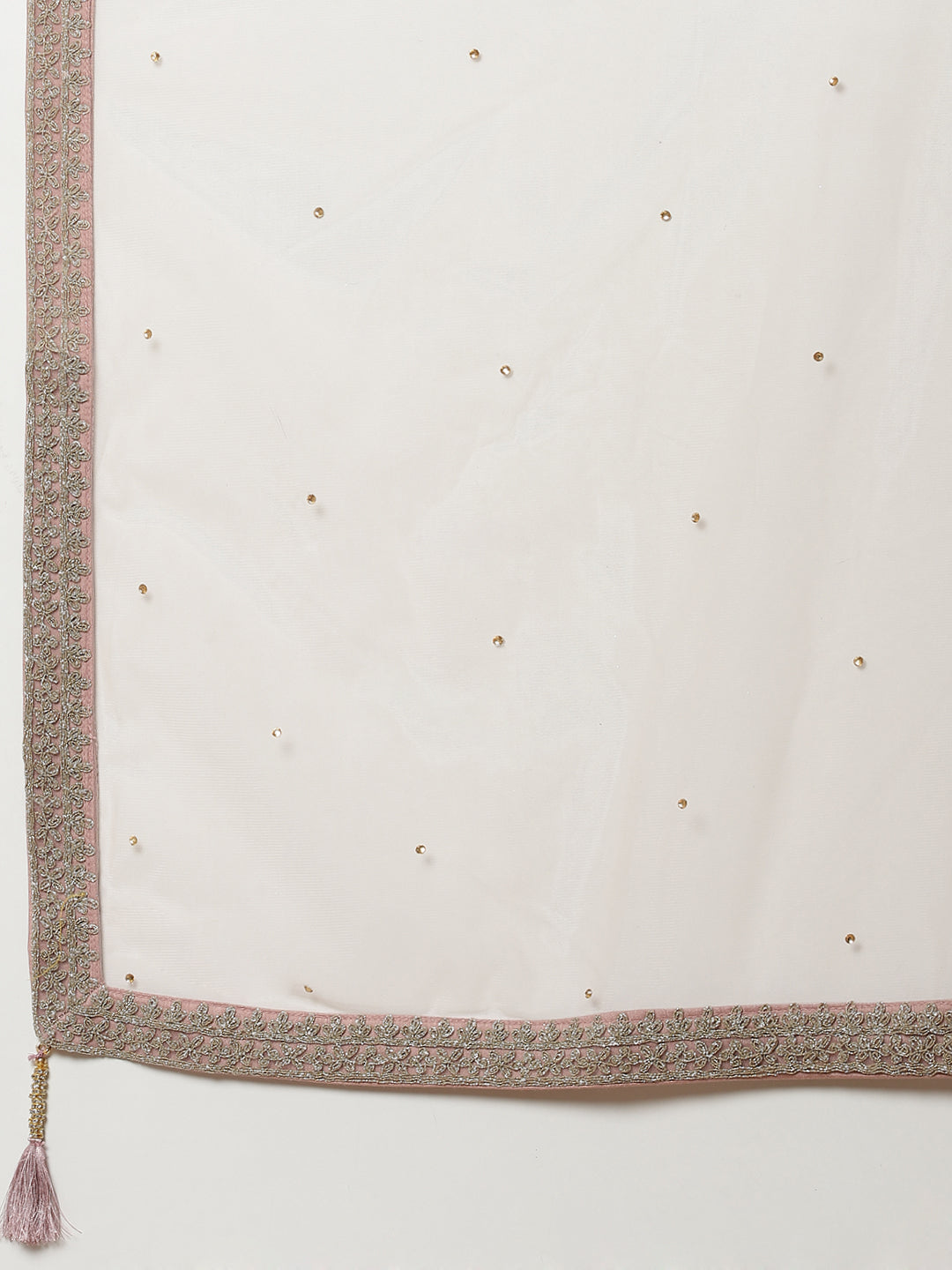 Zari Jaal Net Choli With Lehenga &amp; Net Dupatta