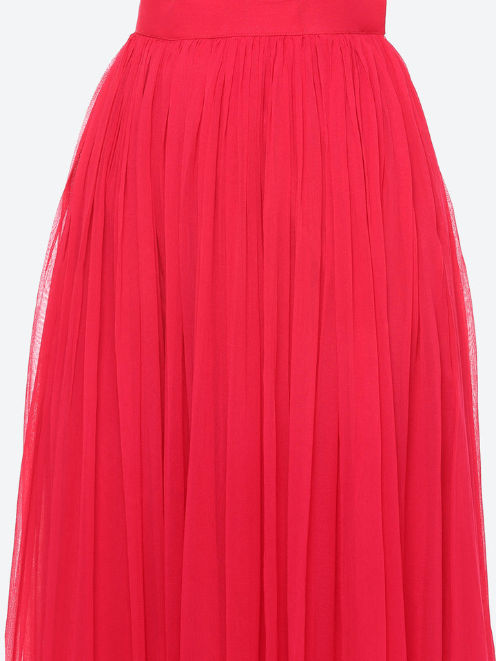 Zari Embroidered Booti Georgette Crop Top With Palazzo &amp; Jacket