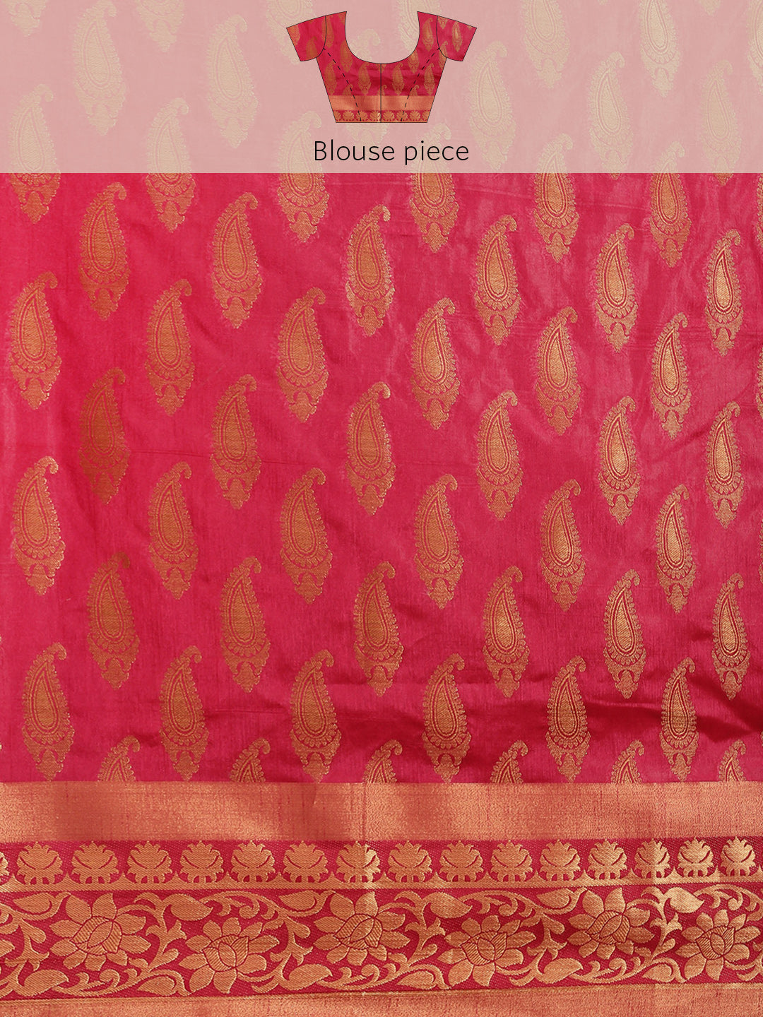 Zari Border Booti Art Handloom Woven Saree