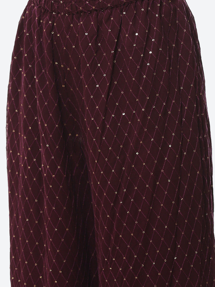 Embroidered Georgette Stitched Salwar Kameez With Net Dupatta