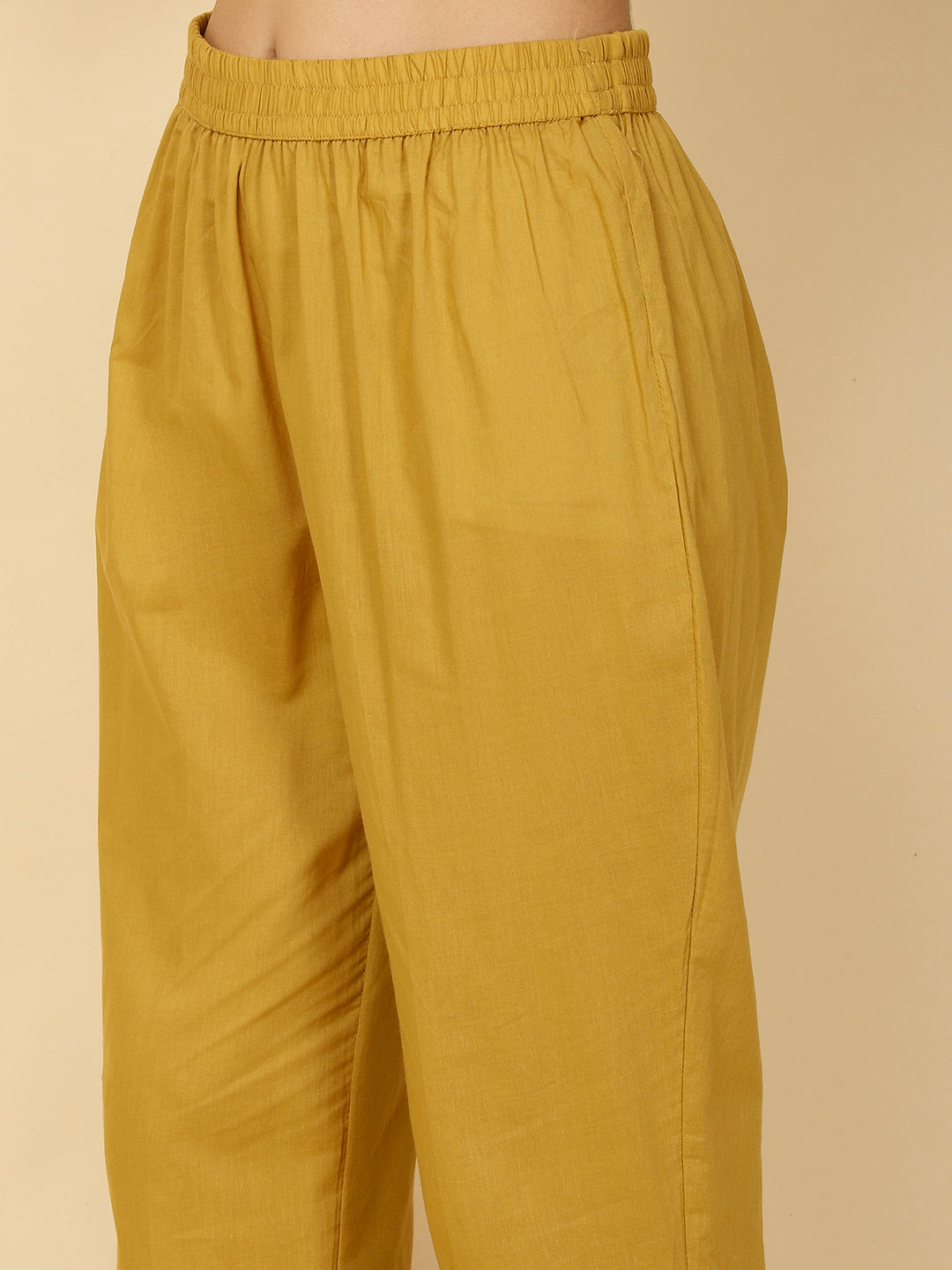 Floral Block Printed Anarkali Kurta With Pants &amp; Dupatta
