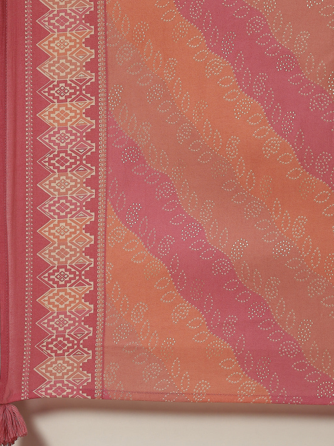 Printed Chanderi Kurta With Pants &amp; Dupatta