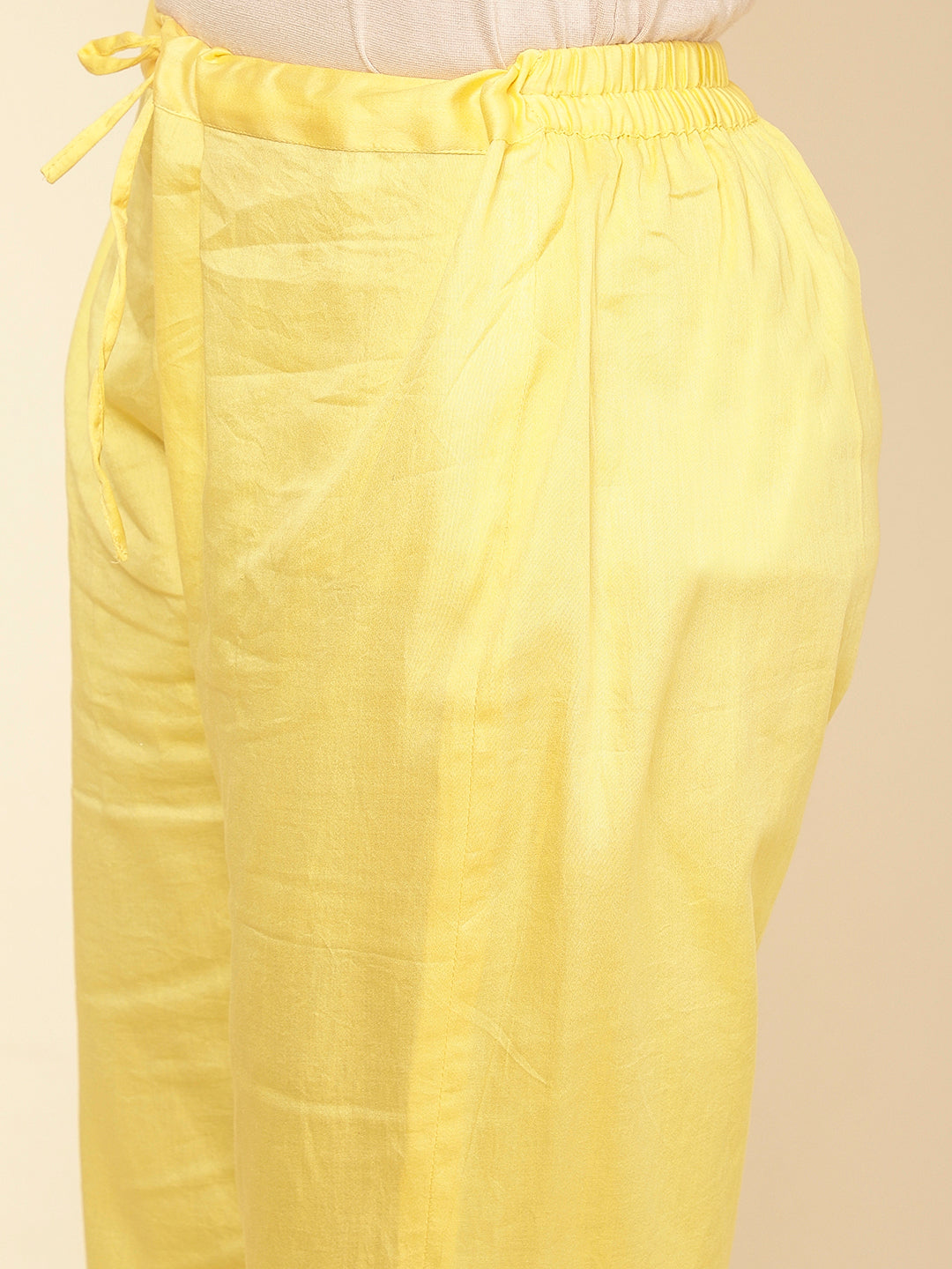 Floral Embroidered Chanderi Kurta With Pants &amp; Dupatta
