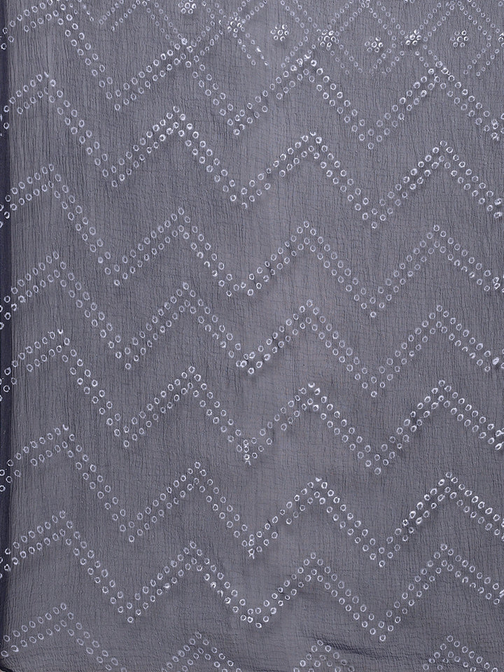 Bandhani Printed Cotton Kurta With Pant &amp; Dupatta