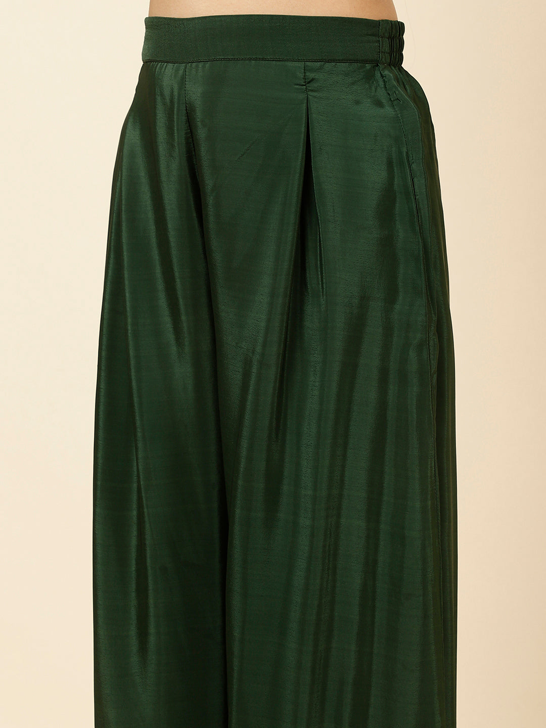 Digital Printed Crepe Kurta With Palazzo &amp; Dupatta