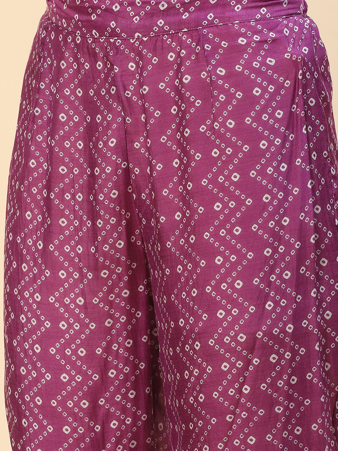 Zigzag Printed Muslin Kurta With Pants