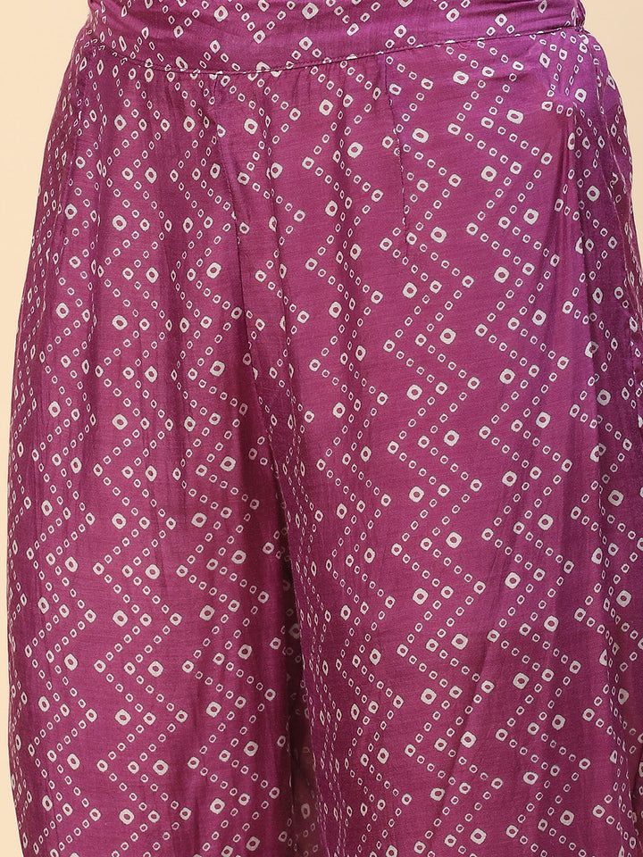 Zigzag Printed Muslin Kurta With Pants