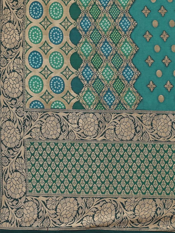 Zari Booti Handloom Kurta With Garara &amp; Dupatta