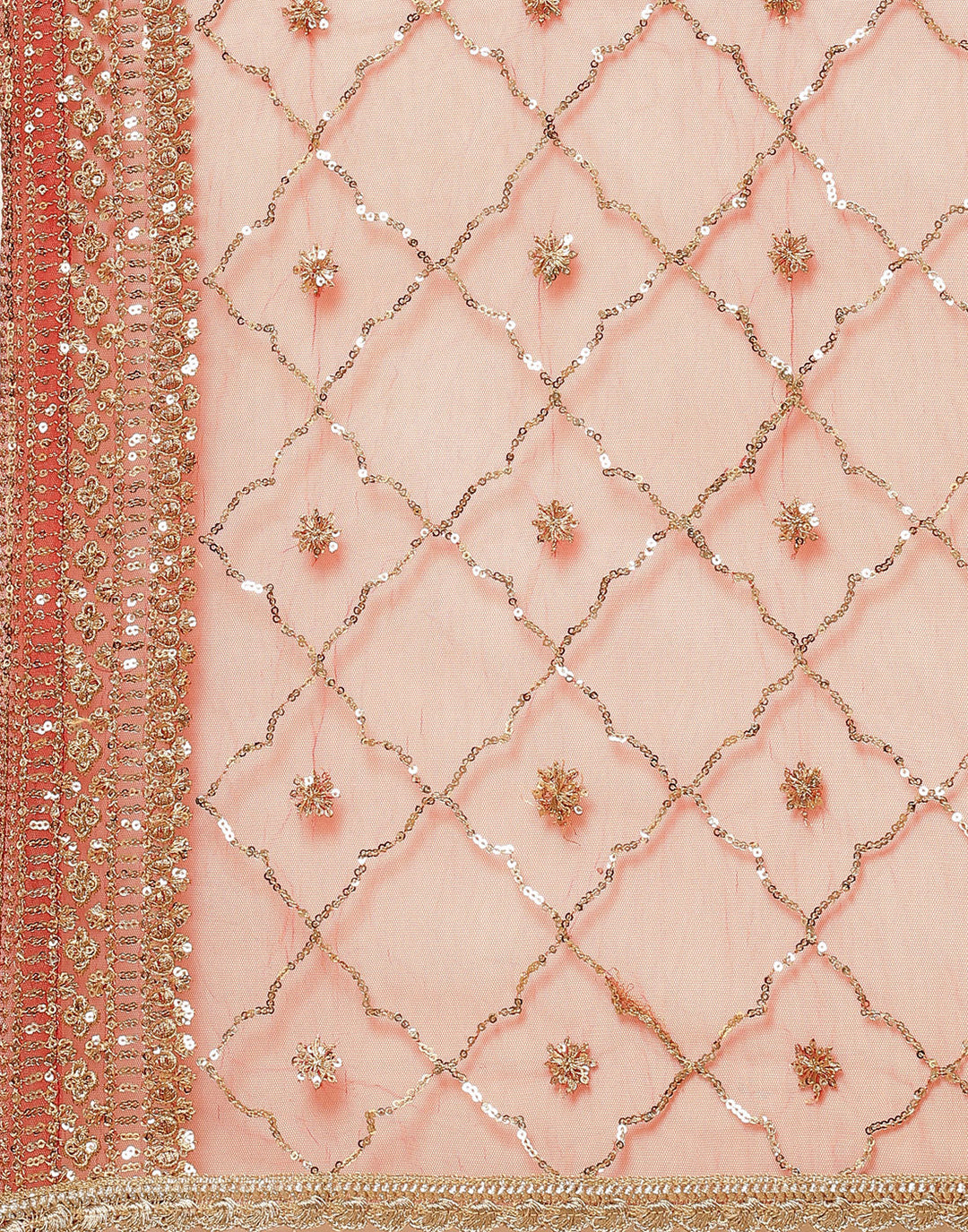 Embroidered Georgette Lehenga With Choli And Dupatta