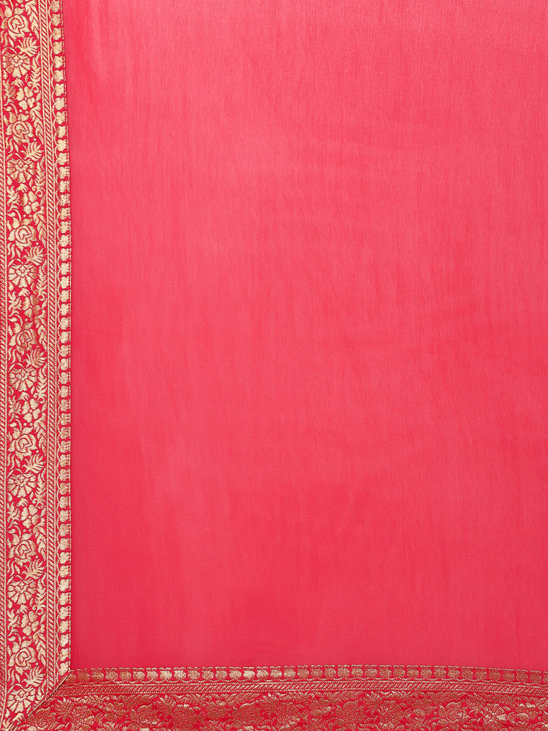 Zari Neck Embroidered Booti Border Kurta With Pant &amp; Dupatta