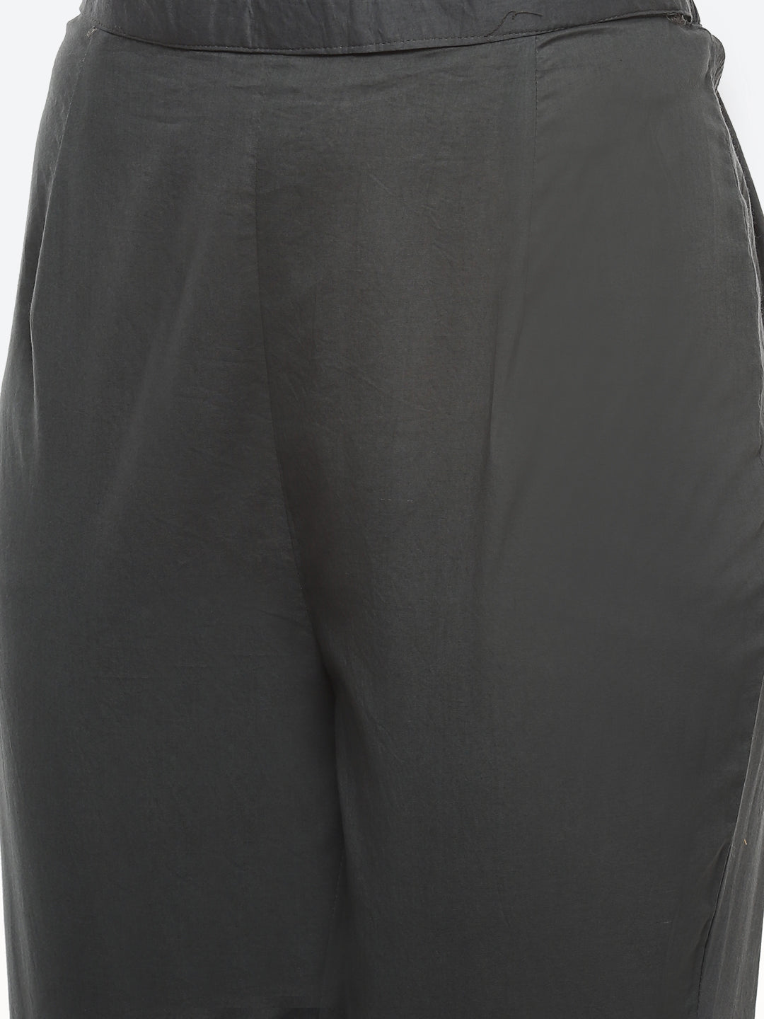 Sequin Yoke Printed Muslin Kurta With Pant