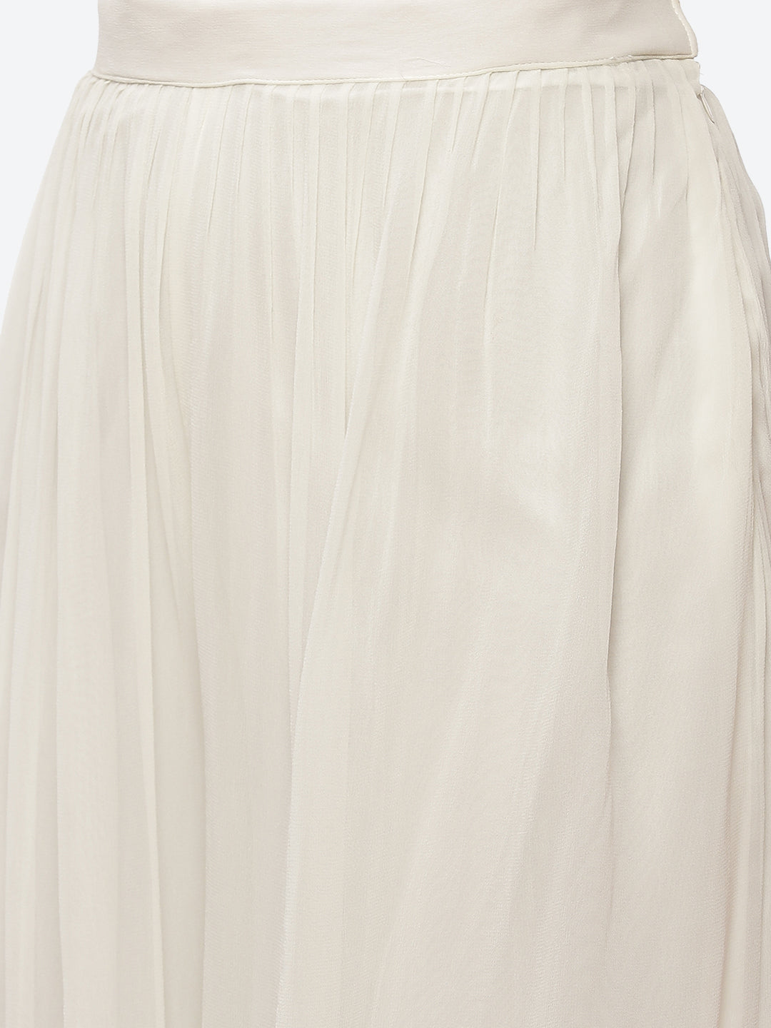 Zari Embroidered Georgette Kurta With Palazzo &amp; Dupatta