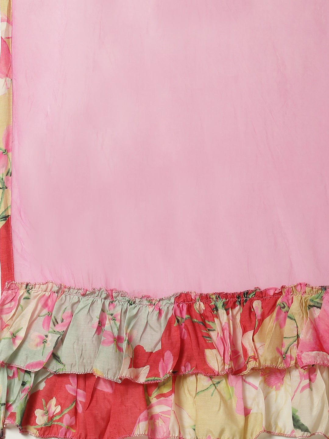 Floral Printed Muslin Kurta With Pant &amp; Dupatta