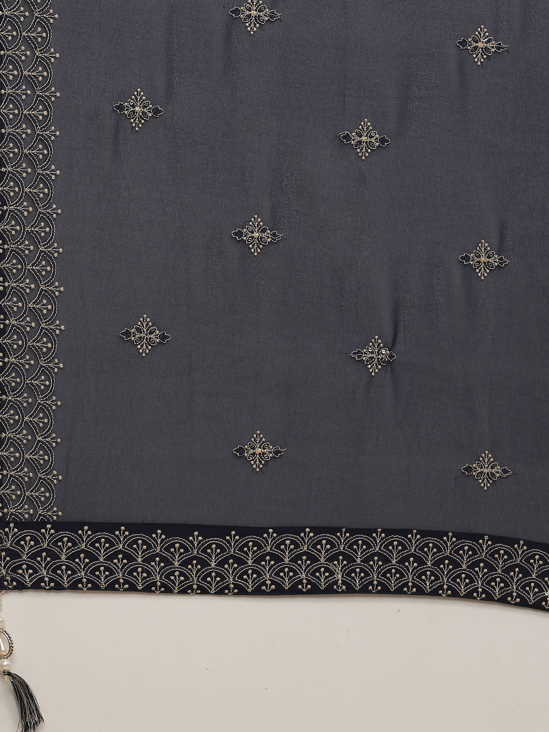 Resham Jaal Georgette Kurta With Churidar &amp; Dupatta