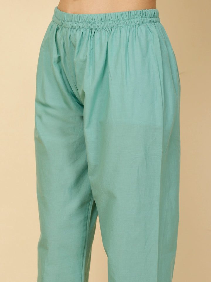 Floral Printed Chanderi Kurta With Pants &amp; Dupatta