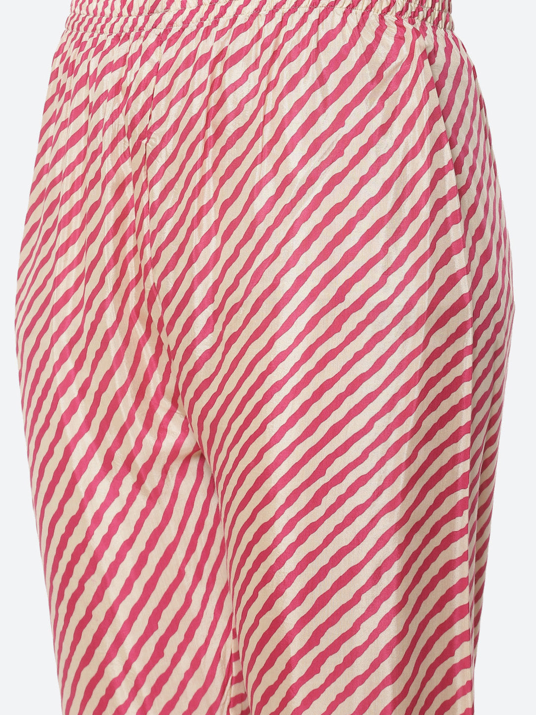 Bandhani Zari Cotton Kurti with Pant