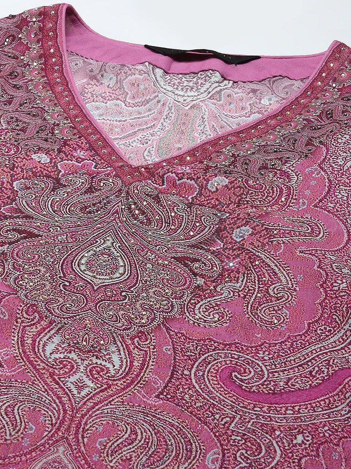 Digital Print Georgette Kaftan Kurta