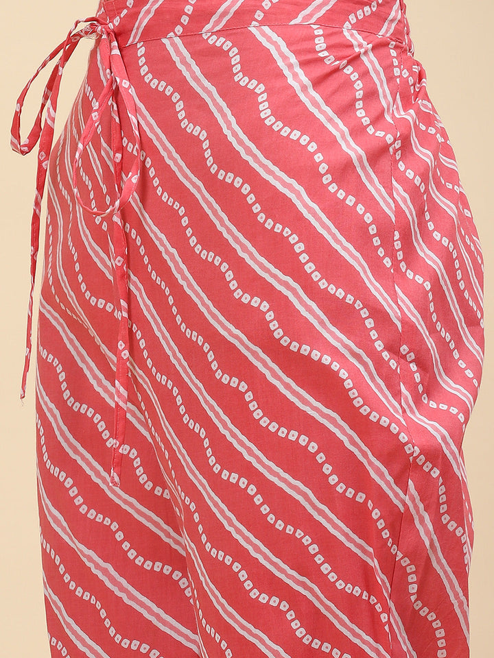 Printed Cotton kurta With Pants &amp; Jacket