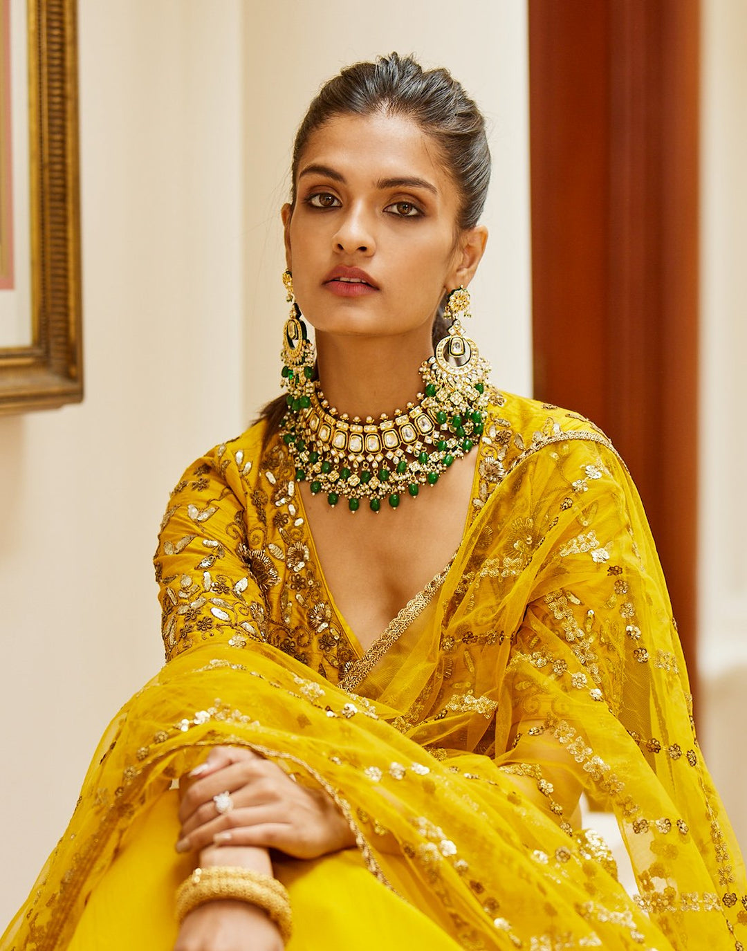 Sequence Embroidered Georgette Lehenga With Blouse And Net Dupatta