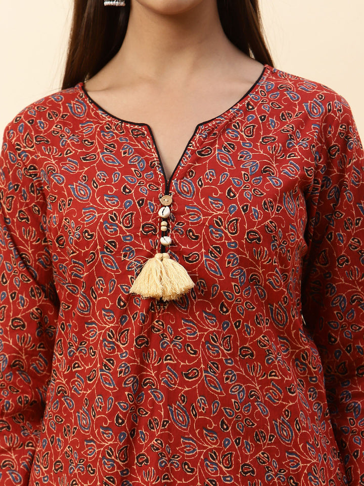 Floral Printed Cotton Kurta