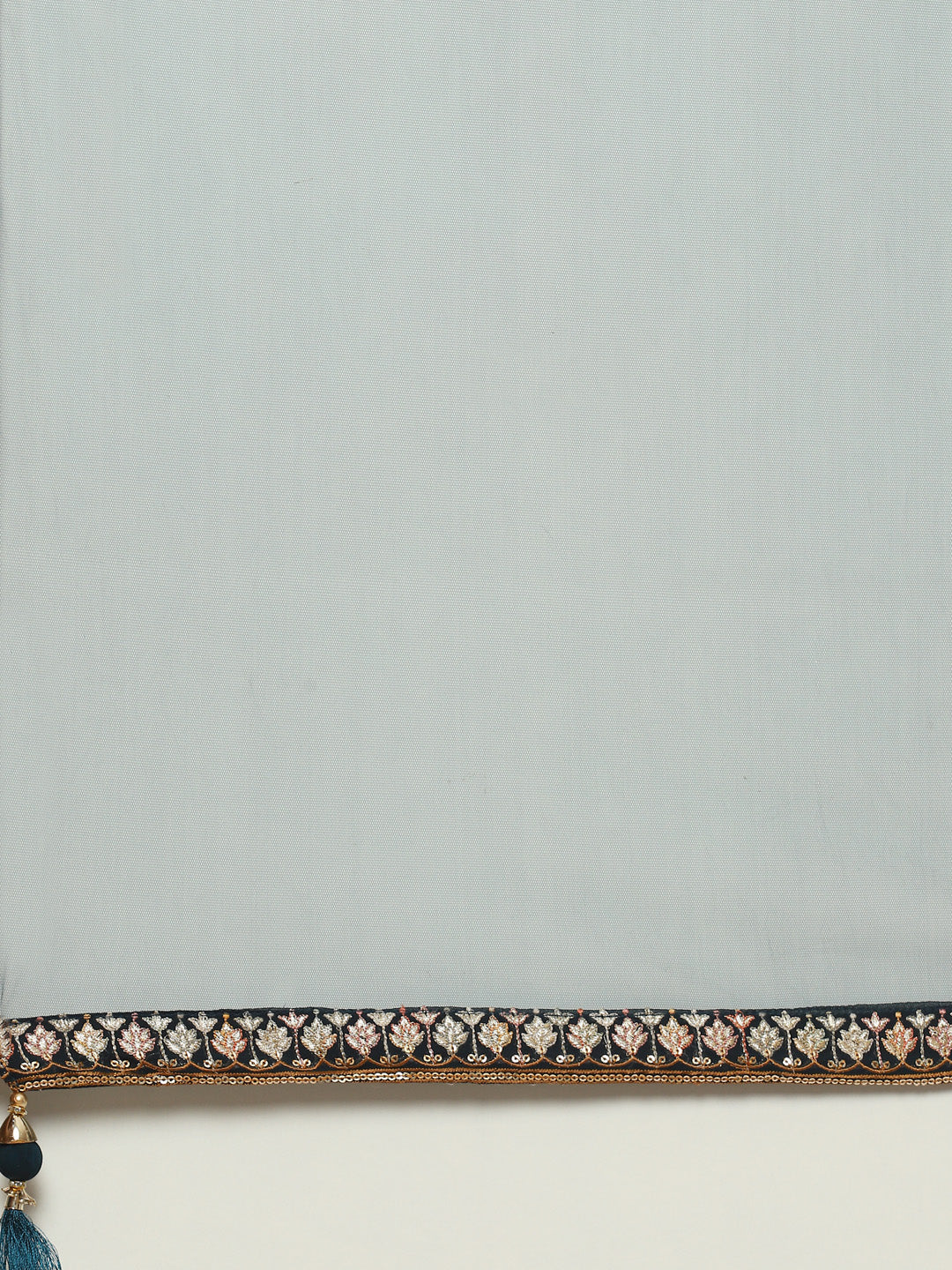 Zari Embroidered Georgette kurta With Palazzo &amp; Dupatta