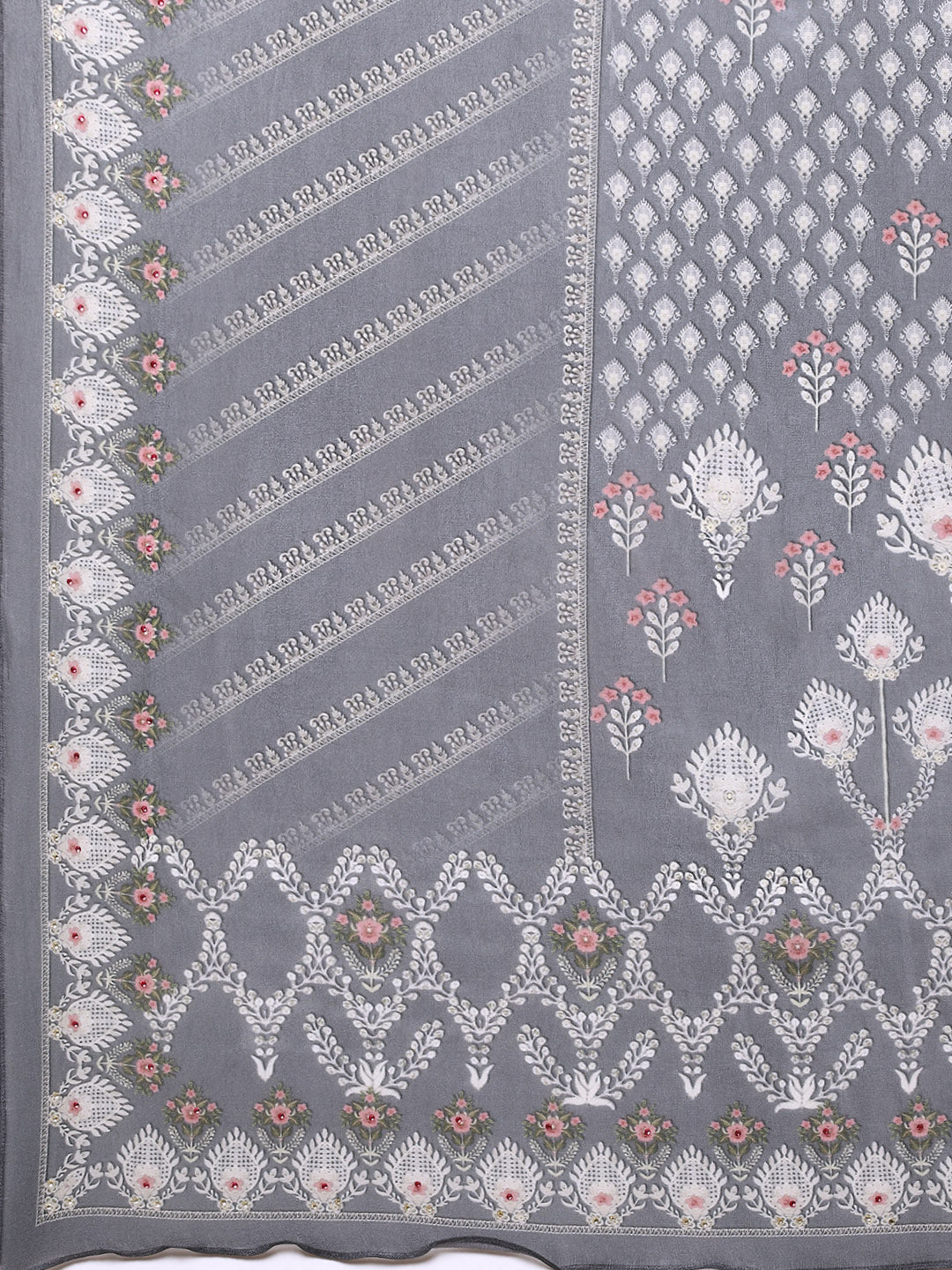 Digital Printed Crepe Kurta With Palazzo &amp; Georgette Dupatta