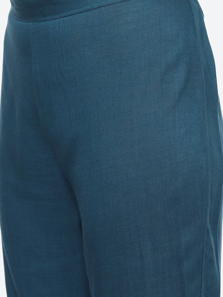Resham Work Cotton Kurta With Pant