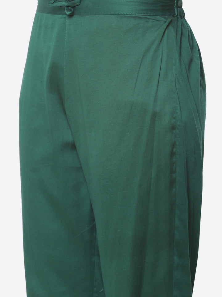 Embroidered Cotton Chanderi Stitched Salwar Kameez With Embroidered Dupatta