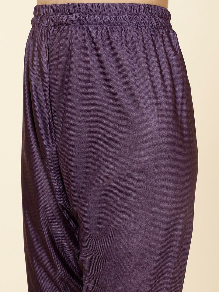Resham Embroidered Crepe Kurta With Churidar &amp; Dupatta