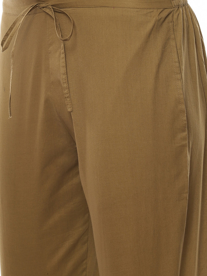 Printed Chanderi Kurti With Pant