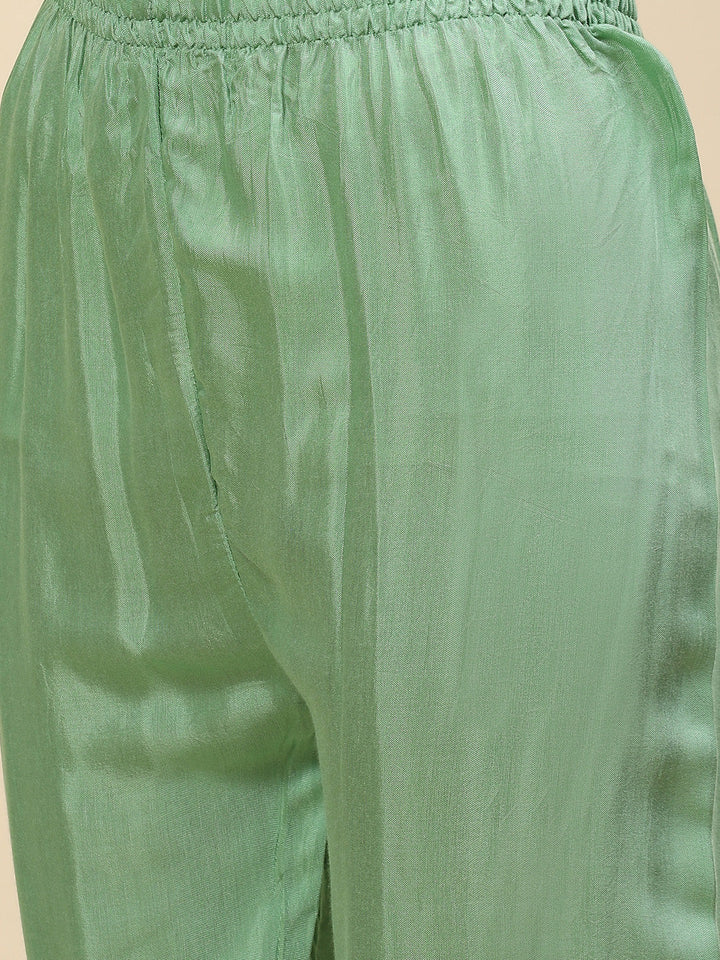 Floral Printed Muslin Kurta With Pants