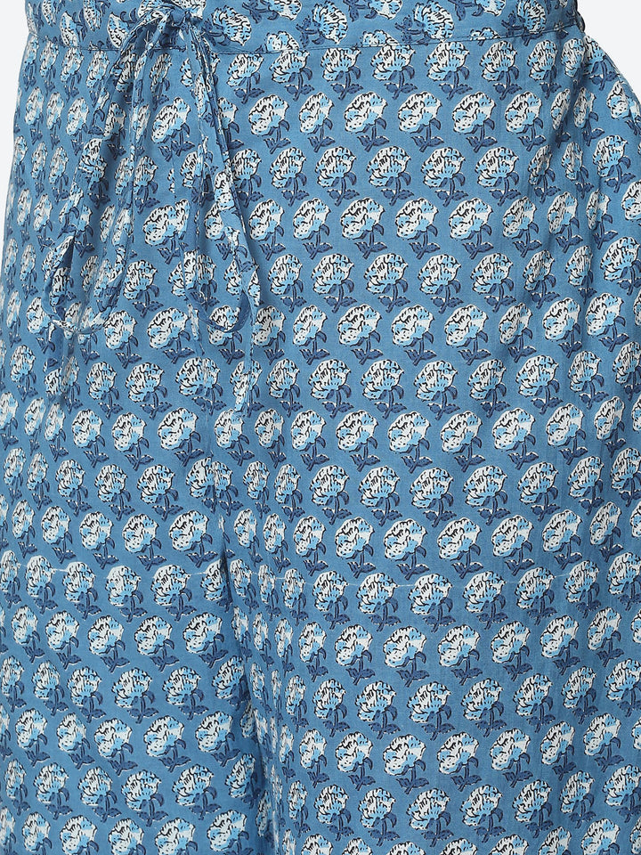 Floral Printed Cotton Kurta With Pant