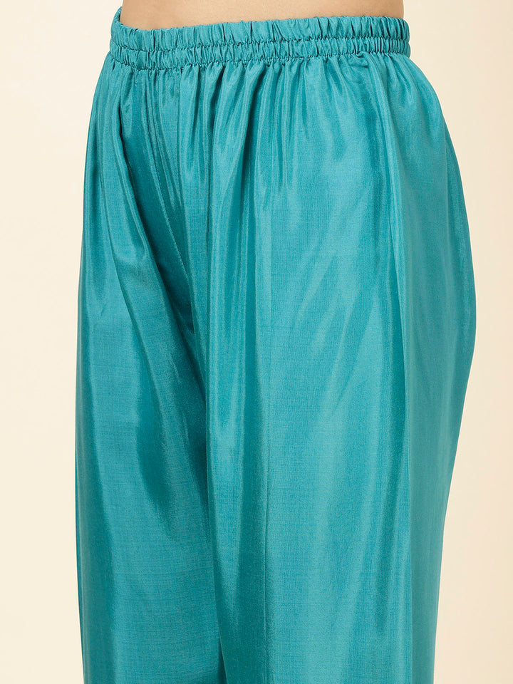 Printed Chinnon Kurta With Pants