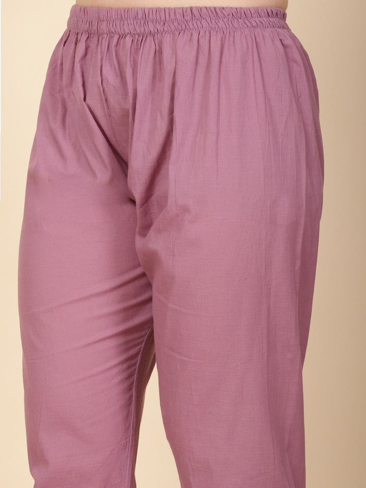 Schiffli Embroidery Cotton kurta With Pants